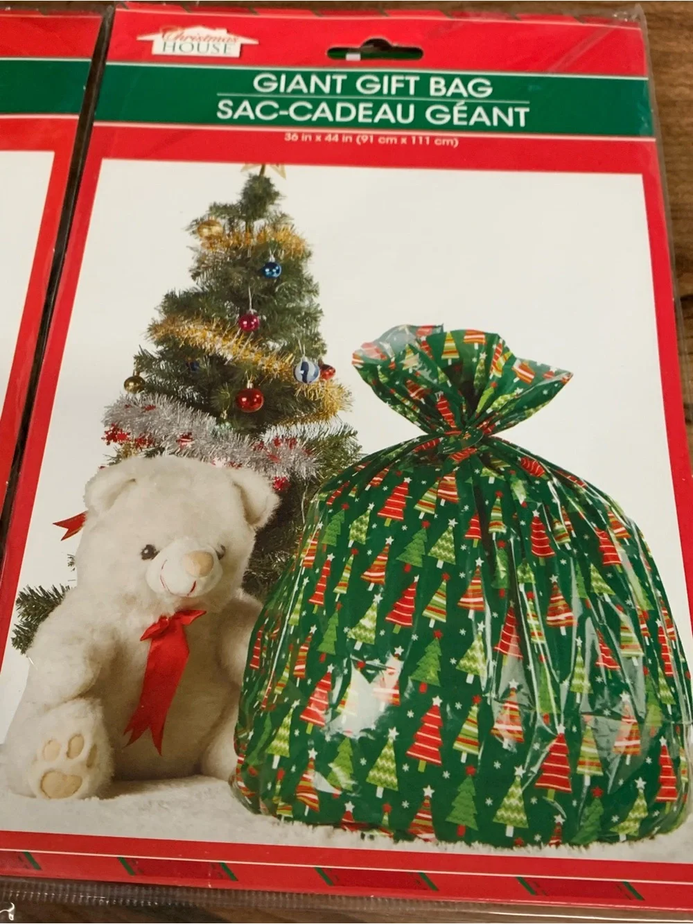 Giant Extra Large Christmas Gift Bags Bulk - 6 Pack Jumbo Santa Sacks 36” X 44”